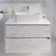Grossman Мебель для ванной Эдванс 80 подвесная цемент светлый – фотография-19